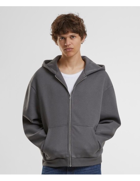 Build Your Brand Fluffy zip hoodie