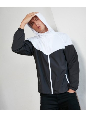 Build Your Brand Two-tone tech windrunner jacket