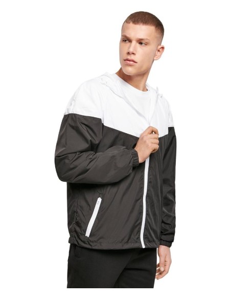 Build Your Brand Two-tone tech windrunner jacket