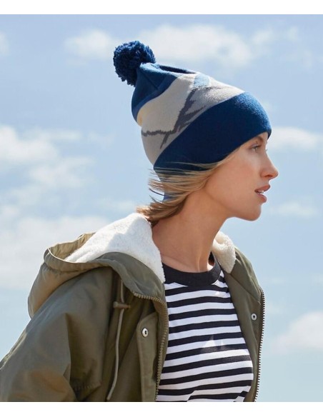 Beechfield Mountain Peaks Pom Pom Beanie