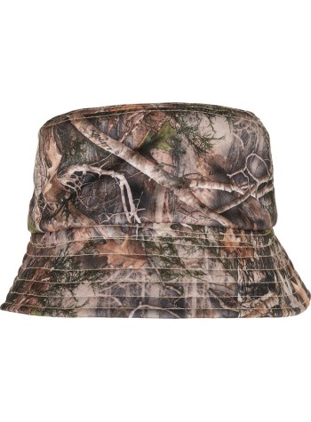 Flexfit by Yupoong Sherpa real tree camo reversible bucket hat (5003RS)