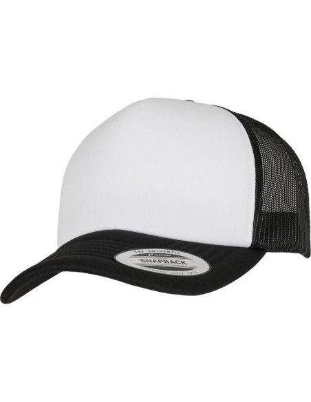 Flexfit by Yupoong YP Classics® curved foam trucker cap – white front (6320W)