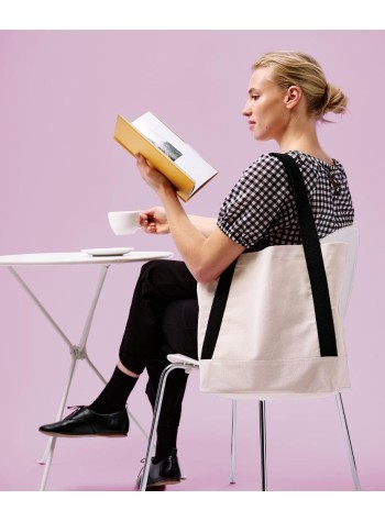 Nutshell® Dakota recycled contrast strap tote