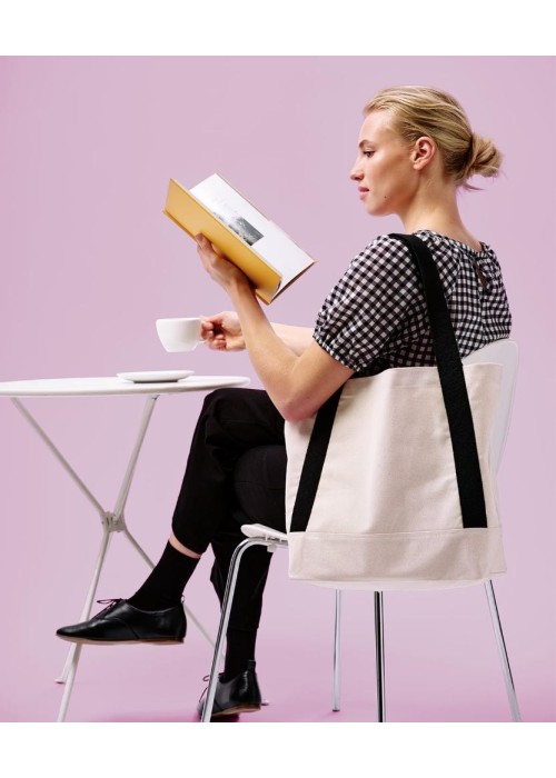 Nutshell® Dakota recycled contrast strap tote