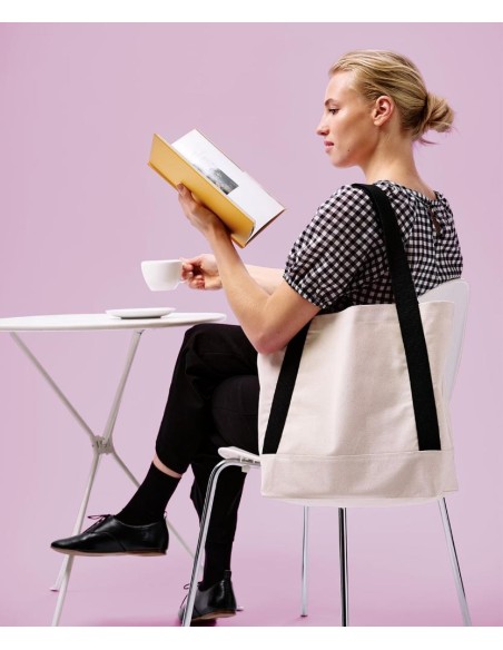 Nutshell® Dakota recycled contrast strap tote