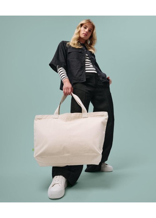 Nutshell® Elba organic canvas premium zip tote