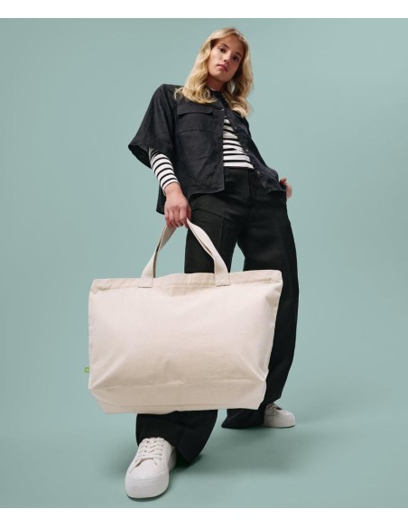 Nutshell® Elba organic canvas premium zip tote