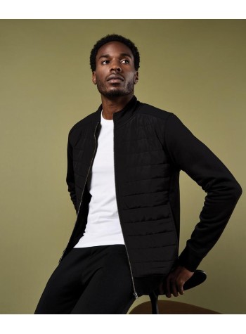 Kustom Kit Regular fit quilted full-zip sweatshirt