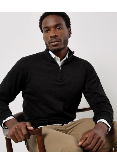 Kustom Kit Regular fit Arundel 1/4-zip sweater