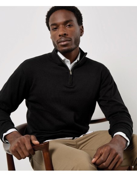 Kustom Kit Regular fit Arundel 1/4-zip sweater