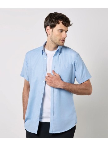 Kustom Kit Slim fit workwear Oxford shirt short sleeve