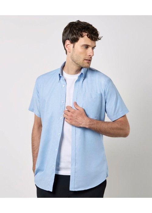 Kustom Kit Slim fit workwear Oxford shirt short...