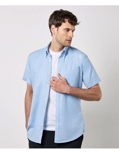 Kustom Kit Slim fit workwear Oxford shirt short sleeve