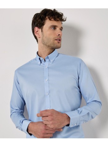 Kustom Kit Stretch Oxford shirt long-sleeved (slim fit)