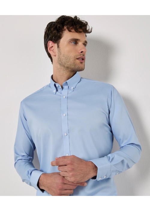 Kustom Kit Stretch Oxford shirt long-sleeved...