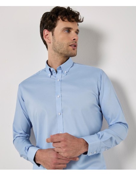Kustom Kit Stretch Oxford shirt long-sleeved (slim fit)