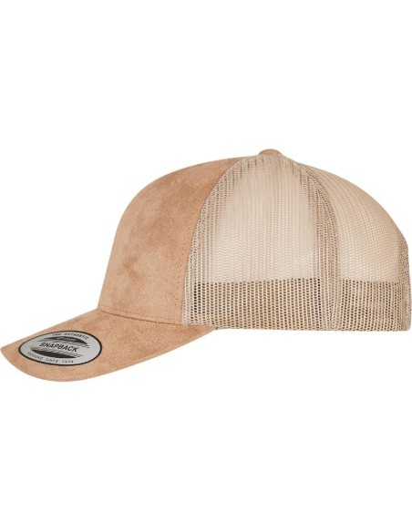 Flexfit by Yupoong Imitation suede leather trucker cap (6606SU)