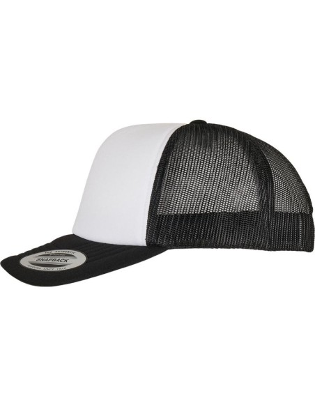Flexfit by Yupoong YP Classics® curved foam trucker cap – white front (6320W)