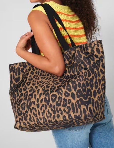 Bagbase Leopard Print Carryall Tote Bag