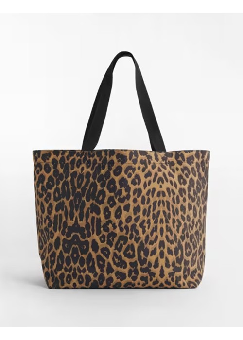 Bagbase Leopard Print Carryall Tote Bag