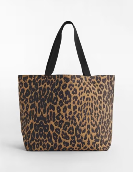 Bagbase Leopard Print Carryall Tote Bag