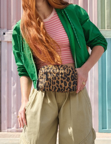 Bagbase Leopard Print Cross-Body Bag