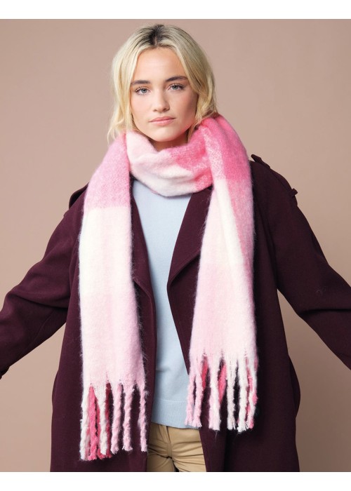 Beechfield Fluffy Check Scarf