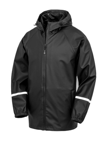 Result Recycled Prism PU waterproof jacket with reflective bands and recycled backing 2