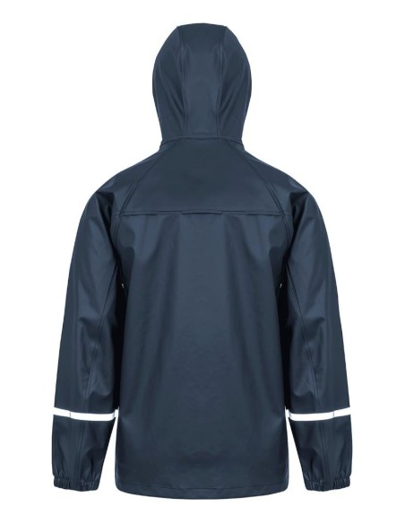 Result Recycled Prism PU waterproof jacket with reflective bands and recycled backing