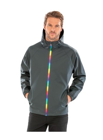 Result Recycled Prism PU waterproof jacket with recycled backing