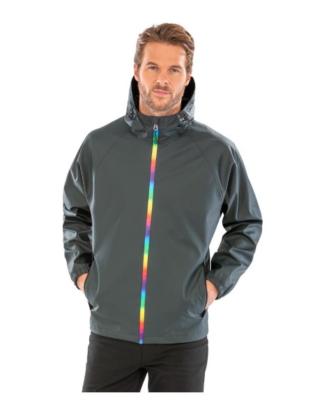 Result Recycled Prism PU waterproof jacket with recycled backing