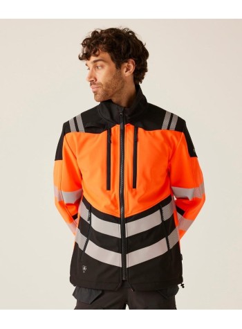 Regatta High Visibility Hi-Vis X-Pro 3-layer softshell jacket (Class 2)