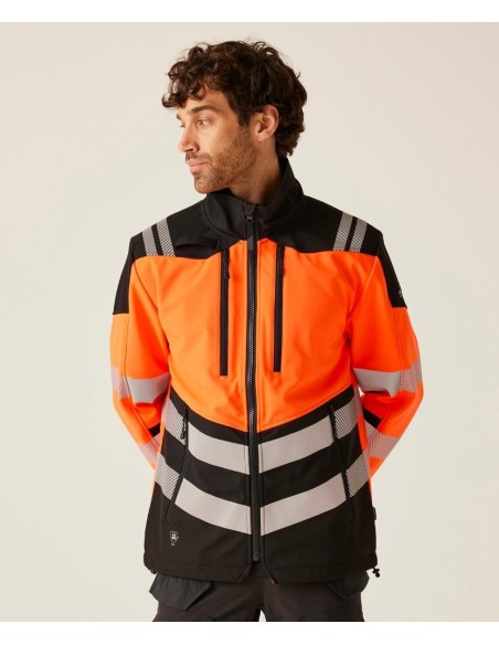 Regatta High Visibility Hi-Vis X-Pro 3-layer softshell jacket (Class 2)