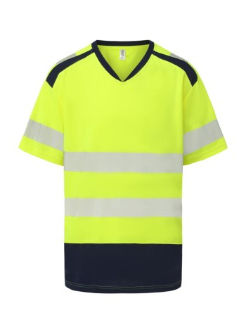 Yoko Hi-vis mandarin collar comfort trim t-shirt (HVJ430) 2