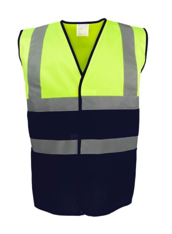 Yoko Hi-vis two-tone waistcoat (HVW122) 2