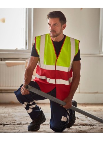 Yoko Hi-vis two-tone waistcoat (HVW122)