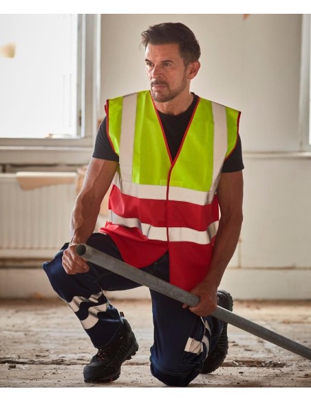 Yoko Hi-vis two-tone waistcoat (HVW122)
