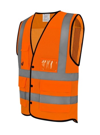Yoko Hi-vis superior open mesh button waistcoat (HVW860)