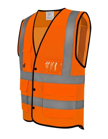 Yoko Hi-vis superior open mesh button waistcoat (HVW860)