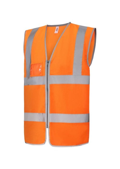 Yoko Hi-vis zip ID reflective border waistcoat...