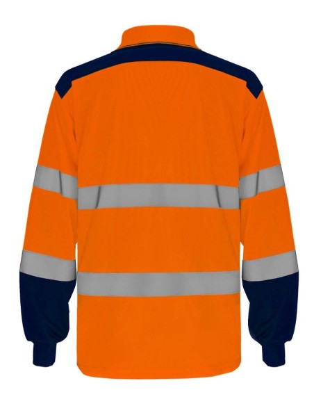 Yoko Hi-vis two-tone long sleeve polo (HVJ330)