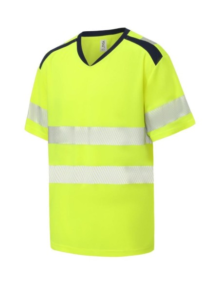 Yoko Hi-vis mandarin collar comfort trim t-shirt (HVJ430)