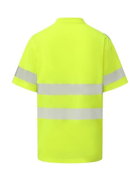 Yoko Hi-vis mandarin collar zip neck comfort trim polo (HVJ230)