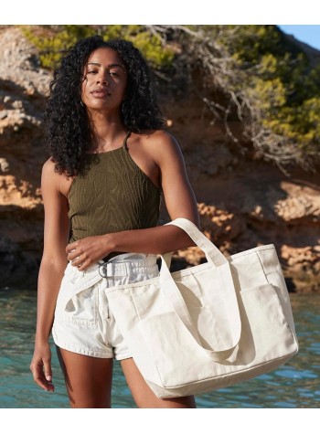 Westford Mill Double-handle cargo pocket tote