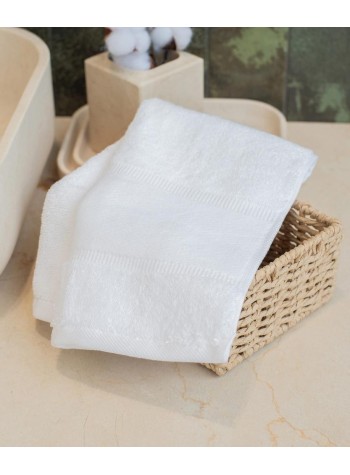 Towel City Organic guest towel with printable border