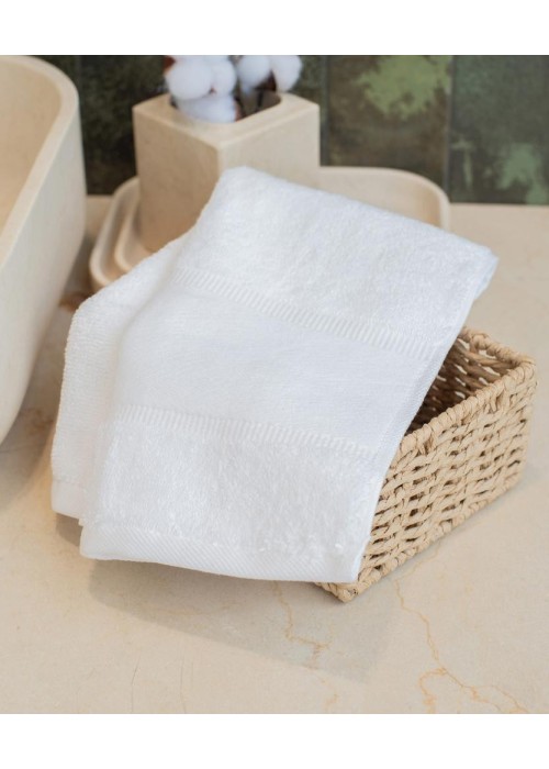 Towel City Organic guest towel with printable...