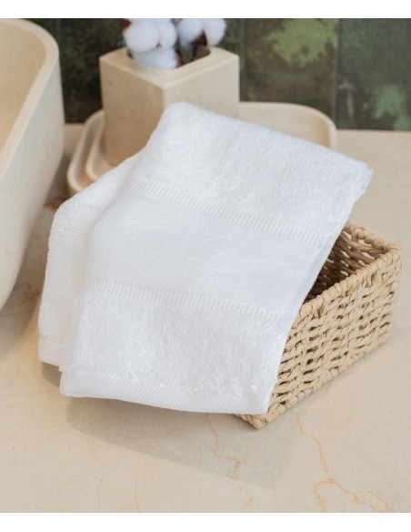 Towel City Organic guest towel with printable border