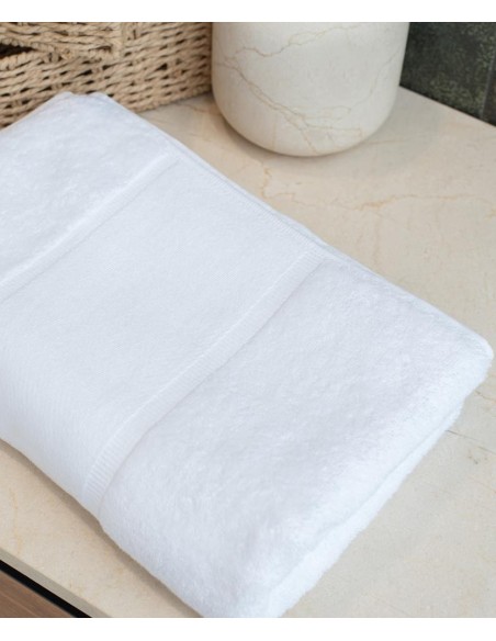 Towel City Organic bath towel with printable border