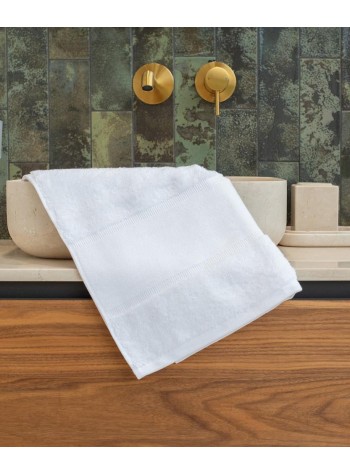 Towel City Organic hand towel with printable border