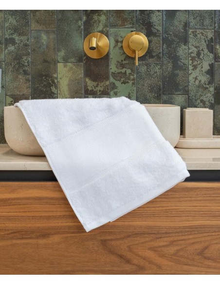 Towel City Organic hand towel with printable border